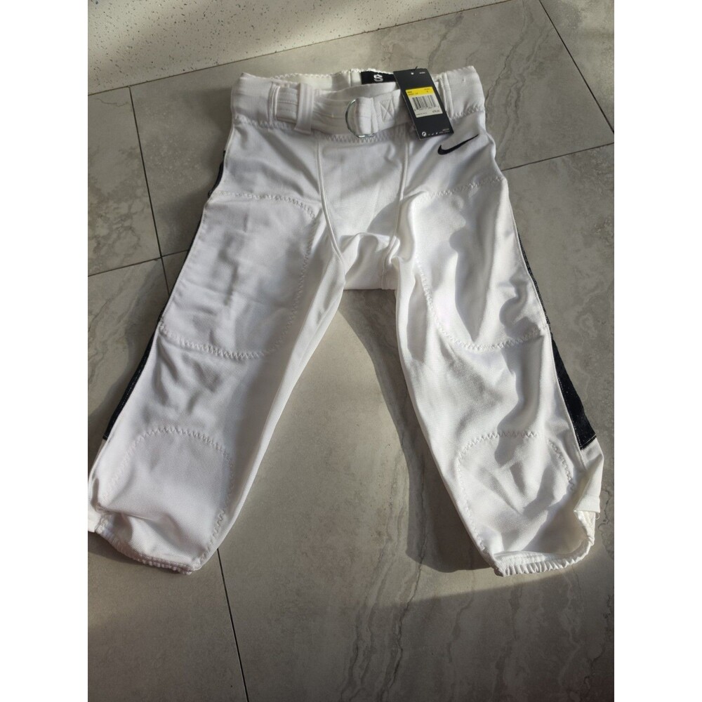 NEW $75 NIKE TEAM VAPOR VARSITY FOOTBALL 3/4 PANTS WHITE/ 845930_106 SMALL